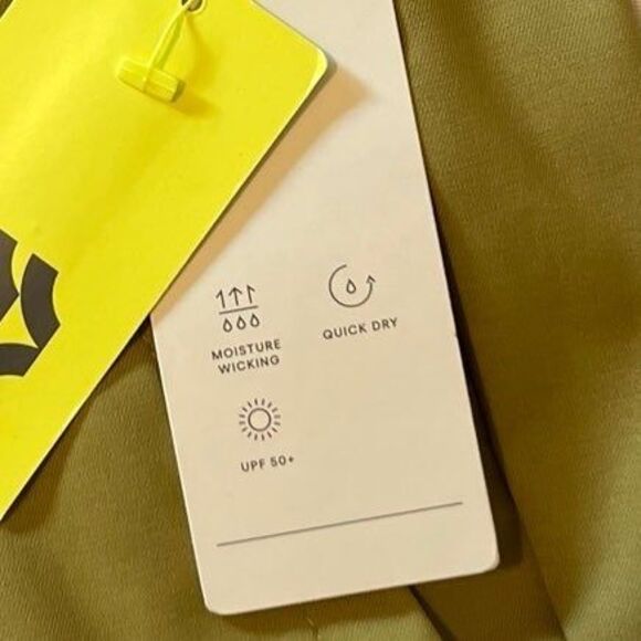 All In Motion Quick Dry Men’s Cargo Khaki Green Shorts Sz. 38 - UPF 50-UV - Picture 5 of 8